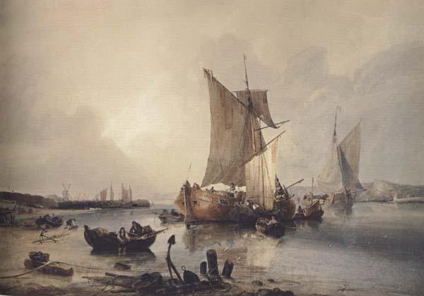 Samuel Owen Loading boats in an estuary (mk47)